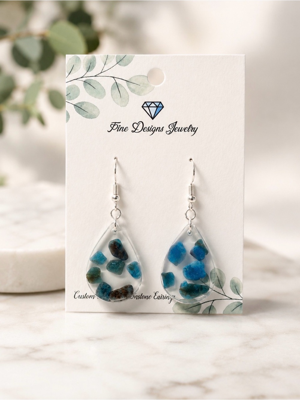 Blue Apatite Earrings